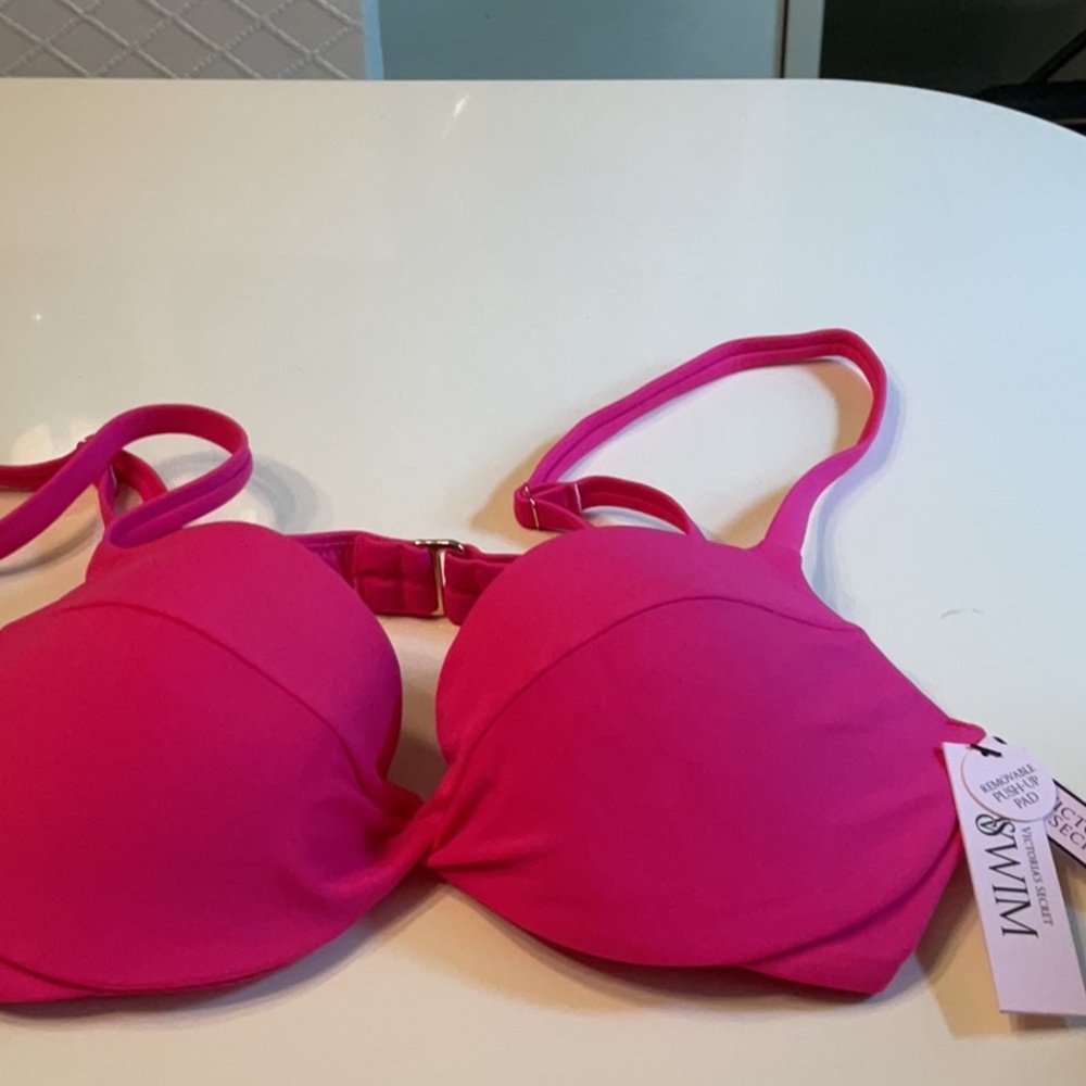 🖤💜🩵FIRM NWT 3 piece Victoria’s Secret bikini set and coverup. - Picture 2 of 9